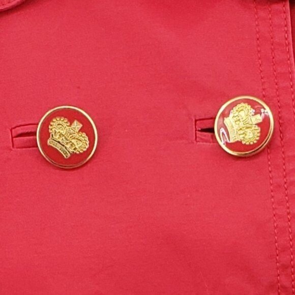 JUICY COUTURE Red Double Breasted Skirted Trench Coat Small - Picture 4 of 13